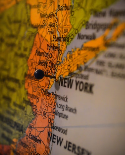 纽约地图特写照片